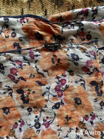 Massimo dutti, палантин, платок, лен, оригинал