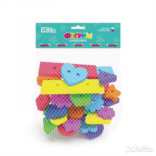 Шнуровка-россыпь ElBascoToys Фигуры, 34 элемента