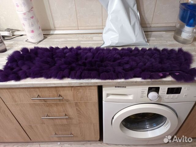 Накидка меховая фиолетовая