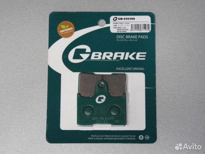 Колодки G-brake GM-05039S GM-05039S G-brake