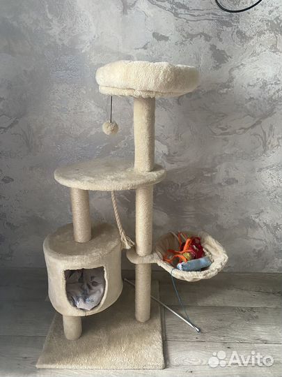 Домик-когтеточка для кошки