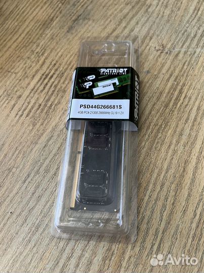 Оперативная память Patriot 4GB DDR4 2666 sodimm