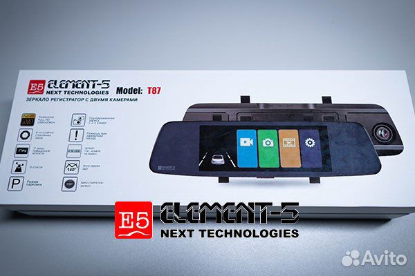 Новое Зеркало-регистратор Element-5 сенсорное
