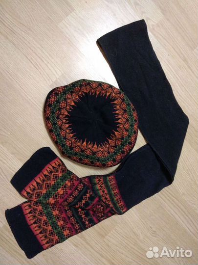 Женский шарф, берет