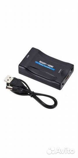 Конвертер scart - hdmi с кабелем питания(USB)