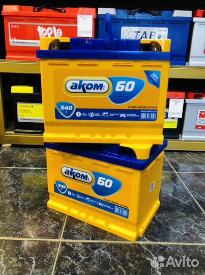 Аккумулятор Аком 60ач на Приору /Priora LADA