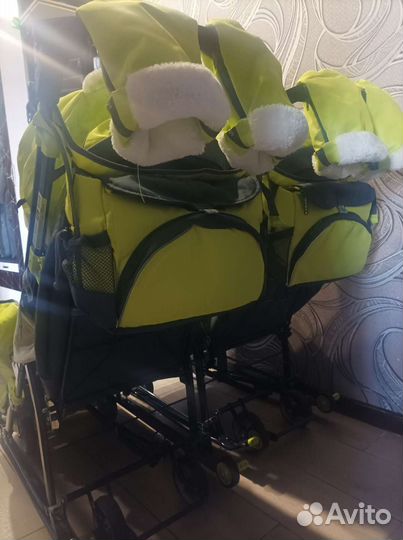 Санки коляска ника детям 7- 6 для двойни