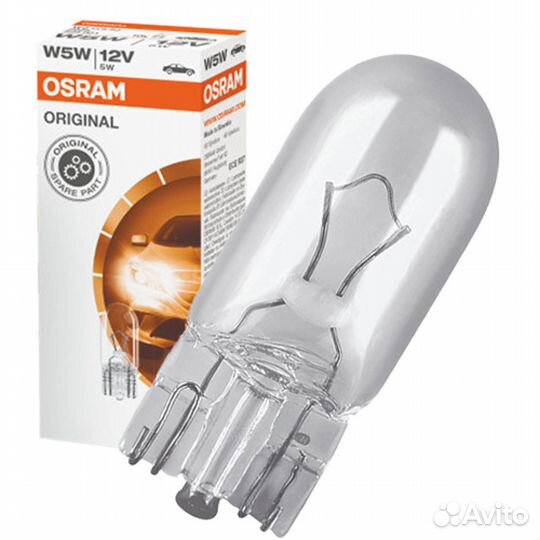 Лампа W5W 12V-5W (W2,1x9,5d) original line