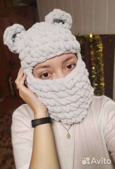 Балаклава плотной вязки (теплее обычной)