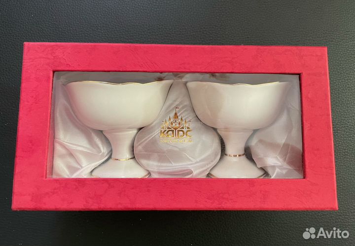 Креманки фарфоровые новый набор из 2 шт