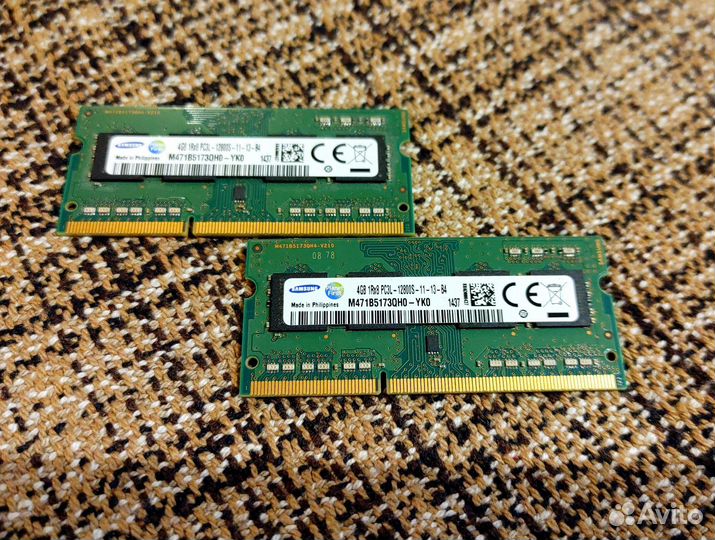 Оперативная память Samsung ddr3 4 gb для ноутбука