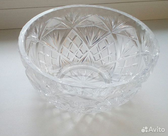 Хрустальная ваза для фруктов Богемия