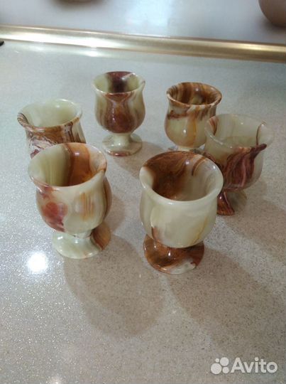 Рюмки из натурального камня оникса