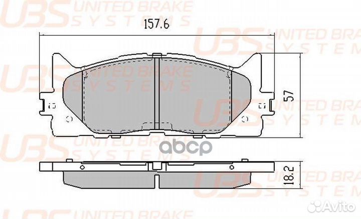 Колодки тормозные Toyota Camry (V40/V50) 06-11