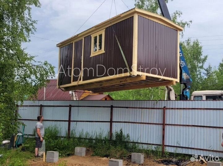 Бытовка деревянная утепленная с электрикой