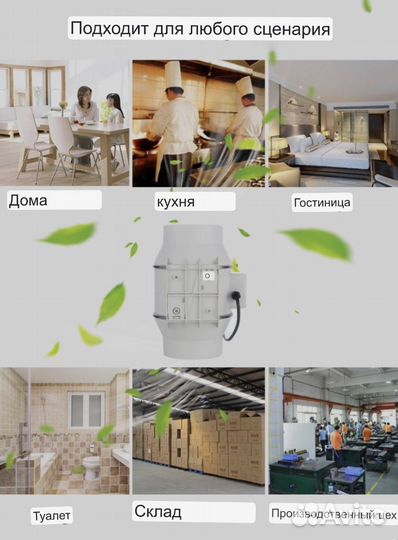 Тихий канальный вентилятор slient 100