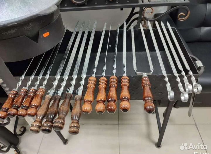 Шампура 45см из нержавеющей стали. В Ассортименте