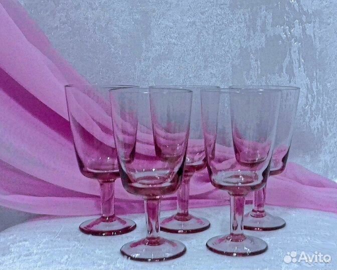 Бокалы. Марганцевое стекло. СССР. Цена за 5 штук