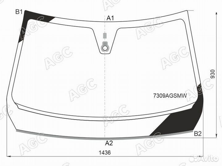 Стекло лобовое + дд renault arkana 19-20