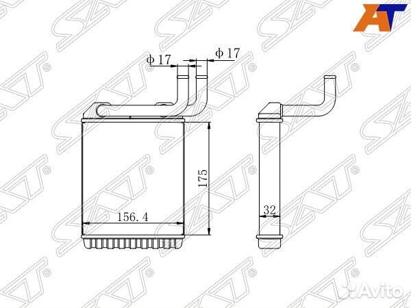 Радиатор отопителя салона mitsubishi canter FE5##\