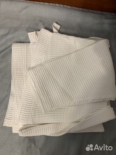 Халат вафельный белый,новый