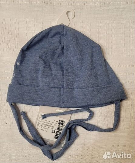 Шапочка хлопковая для мальчика 46-48, 1-2 года