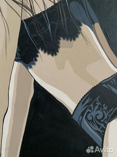 Эротическая картина в стиле поп-арт