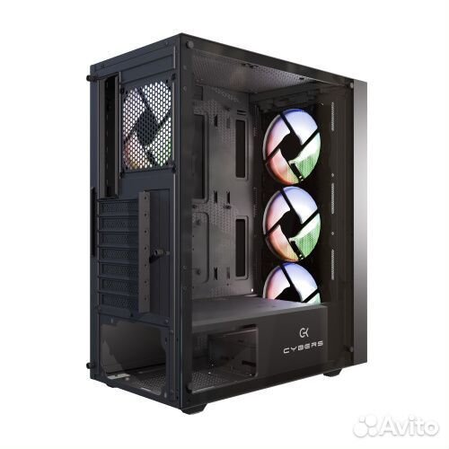 Корпус для пк cybers V100 с 4 frgb вентиляторами