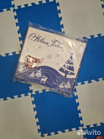 Плед детский вязаный шерстяной 90*110