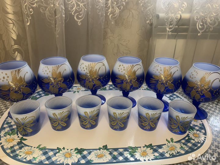 Стопки и коньячные бокалы Гусь Хрустальный