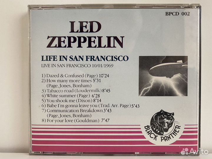 LED Zeppelin CD Live in SanFrancisco1969Редкий NM
