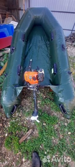 Надувная лодка пвх бу с мотором