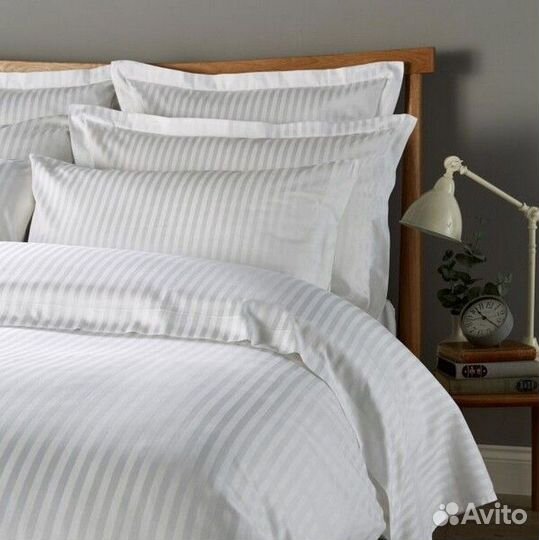 Постельное белье страйп сатин как в отеле