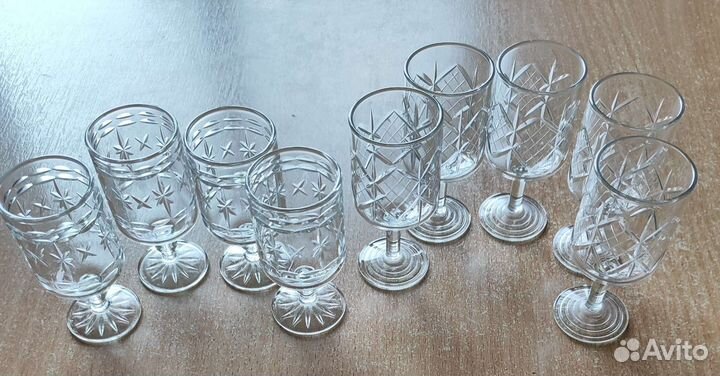 Хрустальные рюмки на ножке СССР