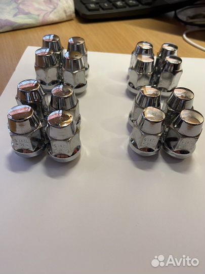 Колесные гайки 12х1.5 (Хромированные)