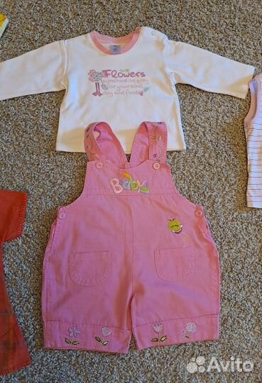 Вещи на девочку 6-12 месяцев пакетом