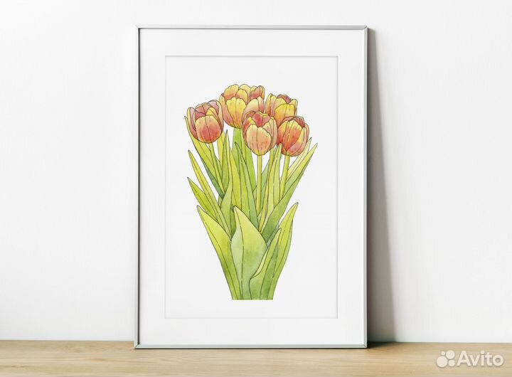 Акварельный рисунок. Цветы. Живопись