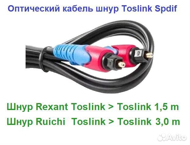 Оптический кабель шнур Toslink Spdif