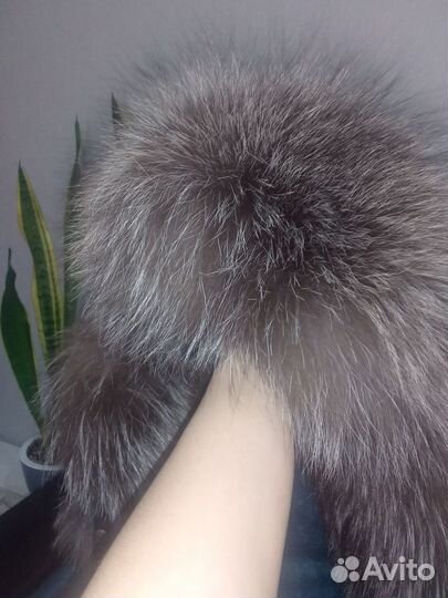Шапка-ушанка из натуральной кожи и меха