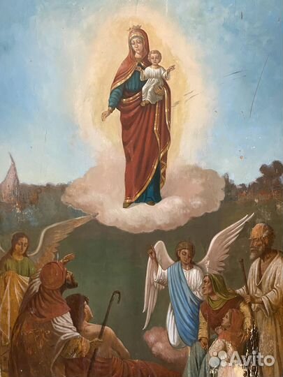 Храмовая икона Скорбящим Радость 19 век