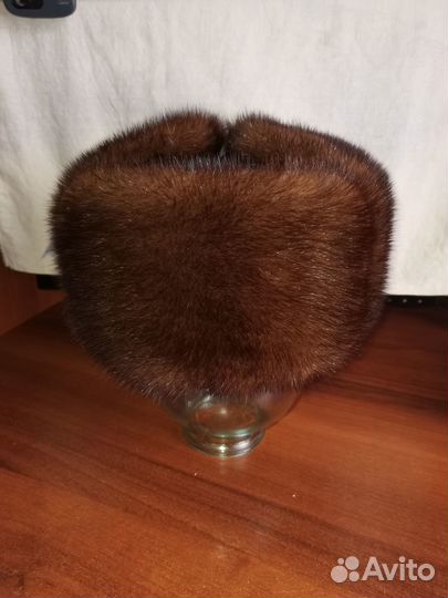 Шапка ушанка норковая мужская