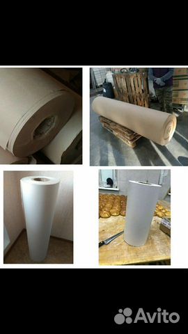 Крафт, белая бумага упаковочная оберточная в рулон