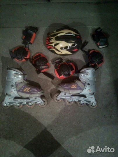 Коньки роликовые раздвижные размер: 31-34