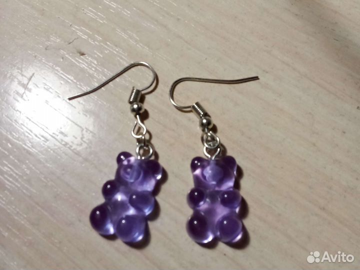 Серьги с мишками