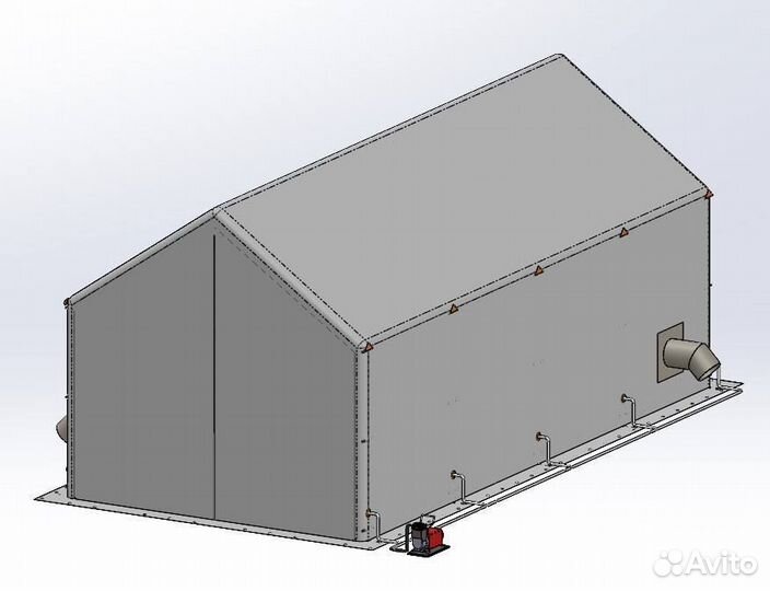 Быстровозводимый ангар палатка 9х6х7