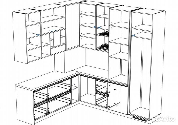 Проектирование мебели в Базис Мебельщик