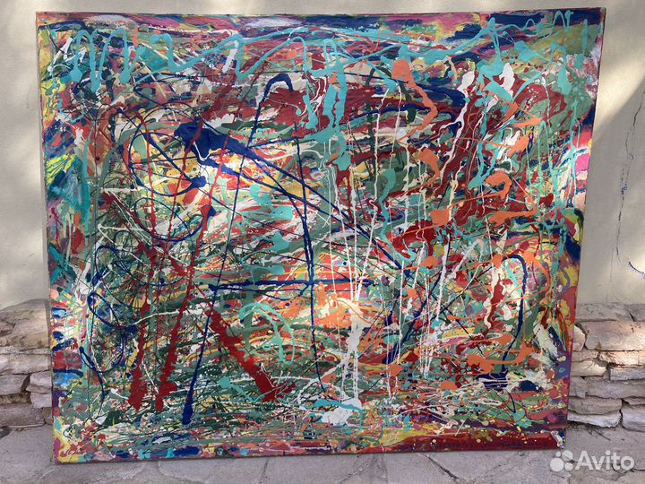 Уникальные картины, абстракция, русский Дж. Поллок