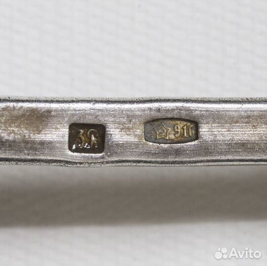 Совочек для сахара, серебро 875 пр, звезда, 25,8 г