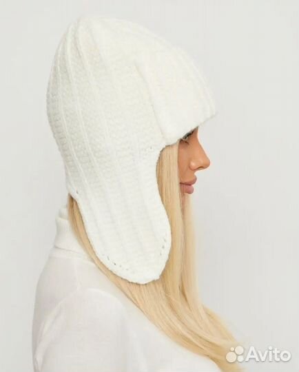 Шапка ушанка зимняя женская