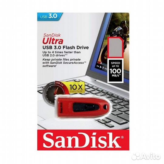Флеш накопитель Sandisk Ultra USB 3.0 32GB RED
